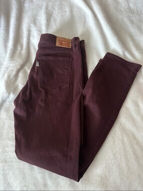 Levi's Women's Deep Burgundy 311 Shaping Skinny Jeans size 29